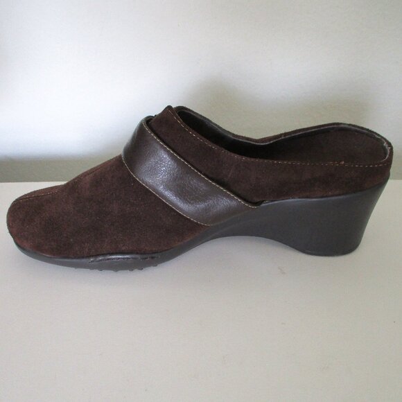 Aerosoles "Storyteller" Womens Brown Suede Mule w/2" Wedge Heel NWOB - Size 7.5M - Picture 5 of 8